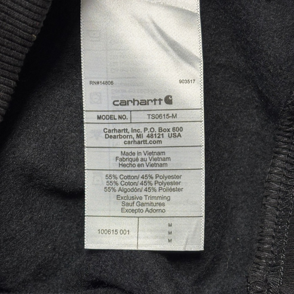 Carhartt Hoodie Rain Defender Mens Medium Black Paxton Heavy Loose Fit TS0615 - Picture 4 of 10
